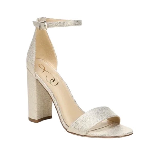 Sam Edelman Yaro Ankle Strap Sandal in Light Gold Size 9 - Picture 4 of 11